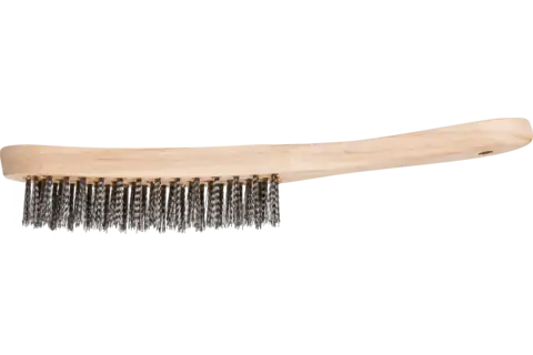 scratch brush HBU 3 rows stainless steel wire dia. 0.30 suitable