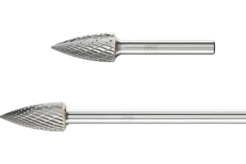 Tungsten carbide burs for versatile use, Double cut, Tree bur with pointed end - Shape G