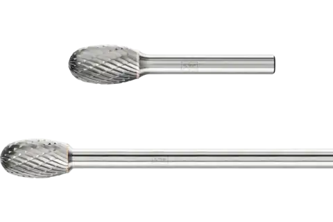 Tungsten carbide burs for versatile use, Double cut, Oval bur – Shape E