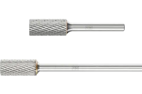 Tungsten carbide burs for versatile use, Double cut, Cylindrical with plain end (uncut) - Shape A