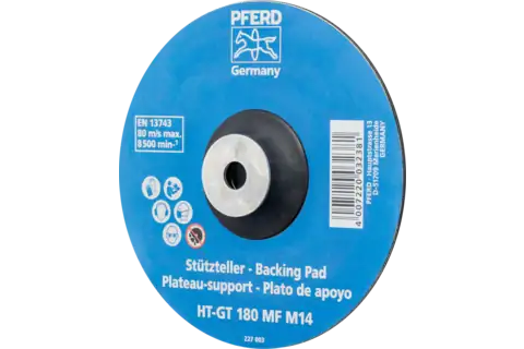heat-resistant backing pad with clamping nut dia. 180 HT-GT M14 for angle grinders 180 1