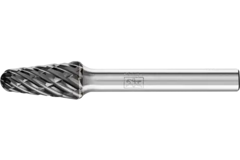 Hartmetall Hochleistungsfrässtift STEEL Rundkegel KEL Ø 10x20mm Schaft-Ø 6 mm HICOAT für Stahl 1