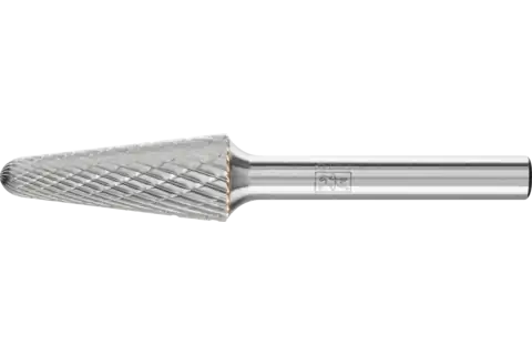 Hartmetall Frässtift Rundkegel KEL Ø 12x30mm Schaft-Ø 6 mm Z3P universal mittel kreuzverzahnt 1