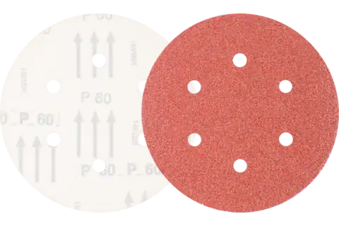 universal aluminium oxide hook and loop-backed abrasive disc KSS dia. 150 A60 6 extraction holes for eccentric orbital sanders 1