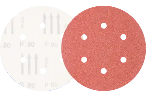 universal aluminium oxide hook and loop-backed abrasive disc KSS dia. 150 A80 6 extraction holes for eccentric orbital sanders 1