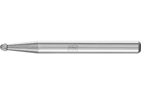 Tungsten carbide burr ball KUD dia. 02x1.5 mm shank dia. 3 mm Z3P universal medium cross cut 1