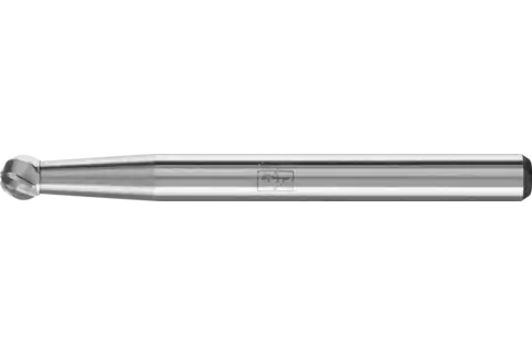 Fraise lime carbure hautes performances INOX, sphérique KUD Ø 03x02 mm, tige Ø 3 mm pour acier inoxydable 1