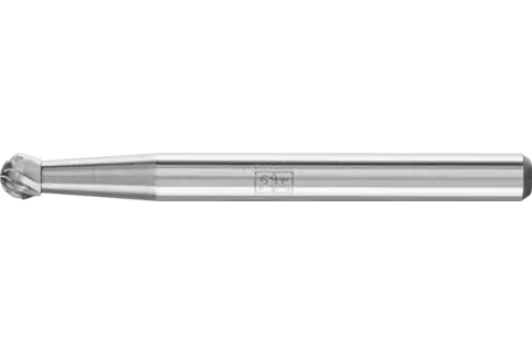 Fresa de metal duro esférica KUD Ø 03x02 mm, mango Ø 3 mm, Z4 semifino universal 1