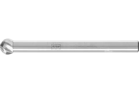 Fraise lime carbure hautes performances INOX, sphérique KUD Ø 04x03 mm, tige Ø 3 mm pour acier inoxydable 1
