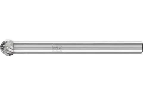 Fresa de metal duro esférica KUD Ø 04x03 mm, mango Ø 3 mm, Z4 semifino universal 1