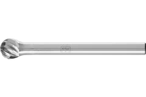 Fraise lime carbure hautes performances INOX, sphérique KUD Ø 05x04 mm, tige Ø 3 mm pour acier inoxydable 1