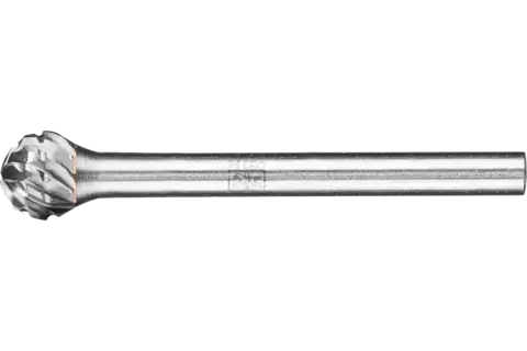 Lima esférica de carboneto de tungstênio de alto desempenho KUD diâm. 06x05 mm diâm. da haste 3 mm TITANIUM para titânio 1