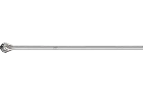 Tungsten carbide burr ball KUD dia. 06x05 mm shank dia. 3x75 mm Z3P universal medium cross cut 1