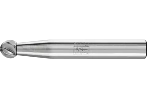 Fraise lime carbure hautes performances INOX, sphérique KUD Ø 06x05 mm, tige Ø 6 mm pour acier inoxydable 1