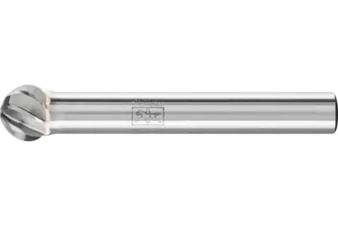 Fraise lime carbure hautes performances INOX, sphérique KUD Ø 08x07 mm, tige Ø 6 mm pour acier inoxydable 1