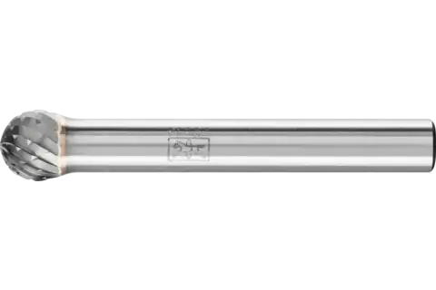 Fresa de metal duro esférica KUD Ø 08x07 mm, mango Ø 6 mm, Z4 semifino universal 1
