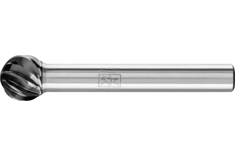 Tungsten carbide high-performance burr INOX ball KUD dia. 10x09 mm shank dia. 6 mm HICOAT for stainless steel 1