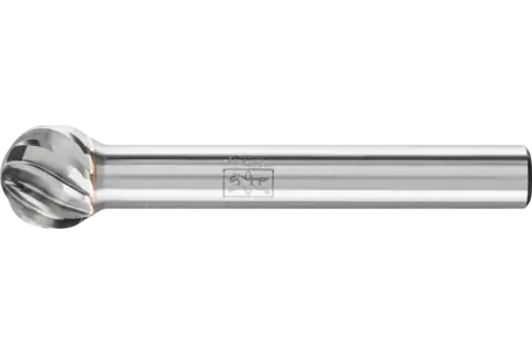 Fraise lime carbure hautes performances INOX, sphérique KUD Ø 10x09 mm, tige Ø 6 mm pour acier inoxydable 1