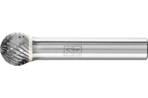 Hartmetall Frässtift Kugel KUD Ø 12x10mm Schaft-Ø 8 mm Z3P universal mittel kreuzverzahnt 1