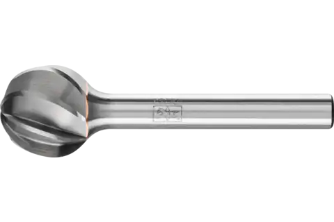 Fresa de metal duro de alto rendimiento ALU esférica KUD Ø 16x14 mm, mango Ø 6 mm, para aluminio/metales no férricos 1