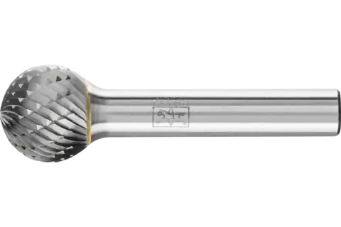 Tungsten carbide burr ball KUD dia. 16x14 mm shank dia. 8 mm Z3P universal medium cross cut 1