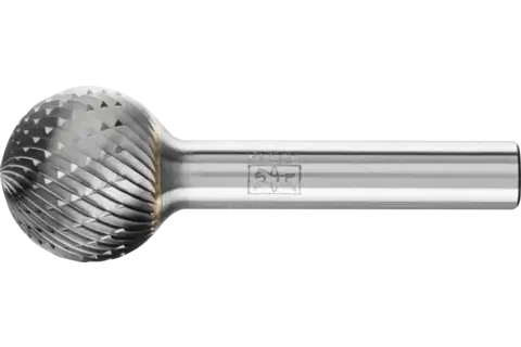 Tungsten carbide burr ball KUD dia. 20x18 mm shank dia. 8 mm Z3P universal medium cross cut 1