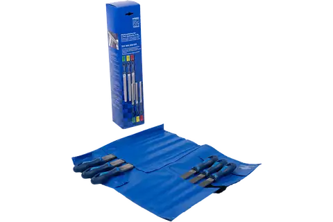 Werkstattfeilen-Set 6-tlg. in Rolltasche 200/300mm universell von Schruppen bis Schlichten 3