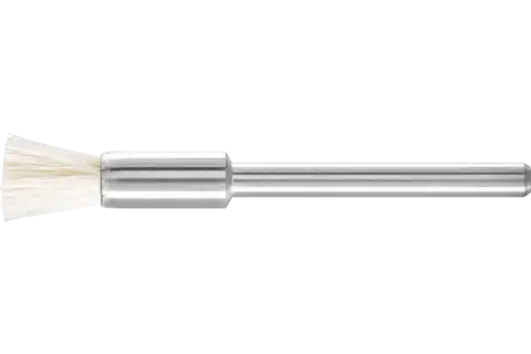 Miniature end brush PBU dia. 5 mm shank dia. 3 mm white goat hair 1