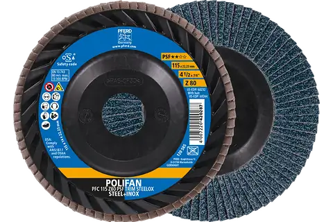 POLIFAN flap disc PFC 115x22.23 mm conical Z80 Universal Line PSF
