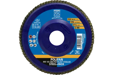 Disco lamelar POLIFAN PFF 115x22,23 mm plano Z80 Univ. Linha PSF