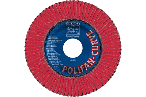 POLIFAN CURVE flap disk PFR 115x22.23 mm genişlik L CO60 SGP STEELOX, çelik/paslanmaz çelik için (POS 2) 3