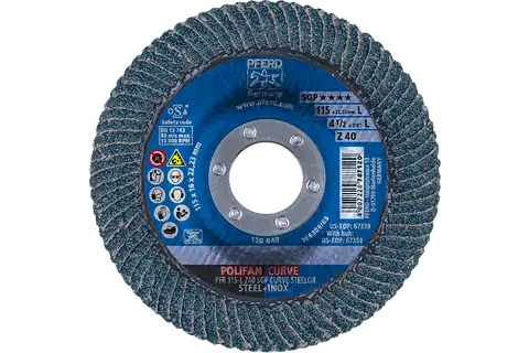 POLIFAN CURVE Fächerscheibe PFR 115x22,23 mm Breite L Z40 SGP STEELOX für Stahl/Edelstahl (POS 2) 2
