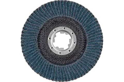 Flap Disc, 4-1/2", X-LOCK, Z SGP CURVE STEELOX, 40 Grit, Medium Radius, Zirconia 3
