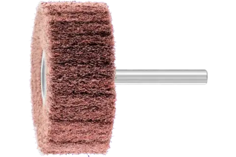 Meule sur tige en non-tissé POLINOX PNL Ø 60x25 mm, tige Ø 6 mm, A280 pour ponçage fin et finition 1