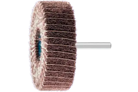 Meule sur tige en non-tissé POLINOX PNZ Ø 80x25 mm, tige Ø 6 mm, A180 pour ponçage fin et finition 1