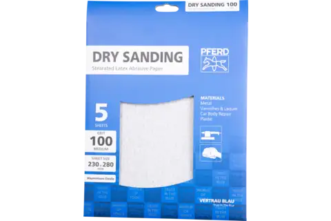 POS universal paper-backed abrasive sheet aluminium oxide 230x280 mm BP ECO AC A100 with non-stick coating 3