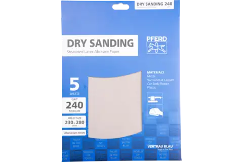 POS universal paper-backed abrasive sheet aluminium oxide 230x280 mm BP ECO AC A240 with non-stick coating 3