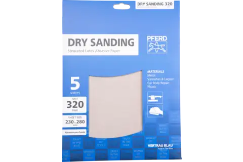 POS universal paper-backed abrasive sheet aluminium oxide 230x280 mm BP ECO AC A320 with non-stick coating 3