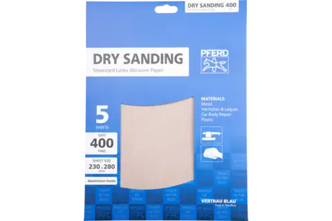 POS universal paper-backed abrasive sheet aluminium oxide 230x280 mm BP ECO AC A400 with non-stick coating 3