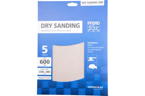 POS universal paper-backed abrasive sheet aluminium oxide 230x280 mm BP ECO AC A600 with non-stick coating 3