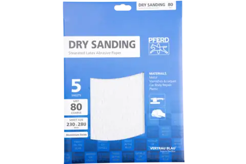 POS universal paper-backed abrasive sheet aluminium oxide 230x280 mm BP ECO AC A80 with non-stick coating 3