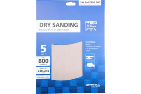 POS universal paper-backed abrasive sheet aluminium oxide 230x280 mm BP ECO AC A800 with non-stick coating 3