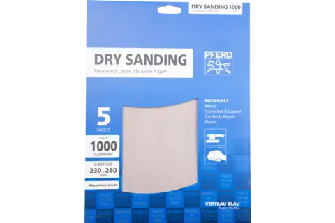 POS universal paper-backed abrasive sheet aluminium oxide 230x280 mm BP ECO AC A1000 with non-stick coating 3