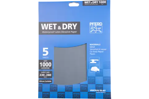 POS waterproof paper-backed abrasive sheet 230x280 mm BP-W ECO PAINT SiC1000 for working on paint 3