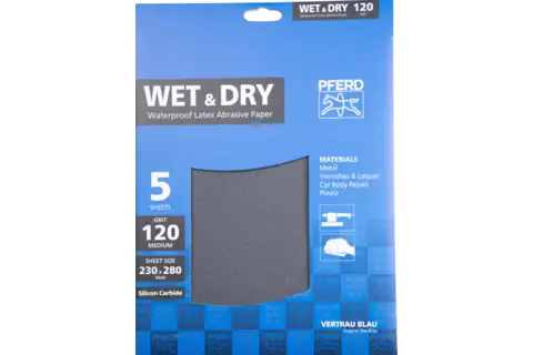 POS waterproof paper-backed abrasive sheet 230x280 mm BP-W ECO PAINT SiC120 for working on paint 3