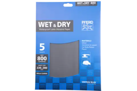 POS waterproof paper-backed abrasive sheet 230x280 mm BP-W ECO PAINT SiC800 for working on paint 3