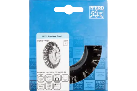 COMBITWIST Kegelbürste gezopft KBG Ø 100x13 mm M14 Edelstahl-Draht-Ø 0,50mm Winkelschleifer (1) 2