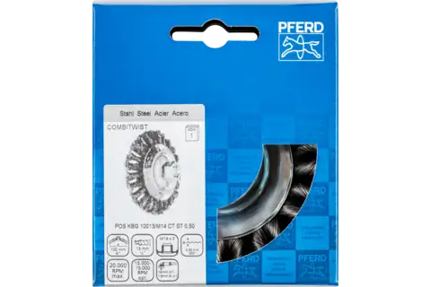 COMBITWIST Kegelbürste gezopft KBG Ø 100x13 mm M14 Stahl-Draht-Ø 0,50mm Winkelschleifer (1) 2