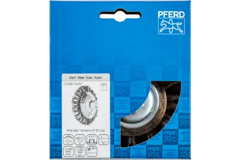 COMBITWIST Kegelbürste gezopft KBG Ø 115x15 mm M14 Stahl-Draht-Ø 0,50mm Winkelschleifer (1) 2