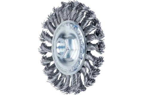 Wheel brush knotted RBG dia. 100x12 mm M14 steel wire dia. 0.50 mm angle grinders 1